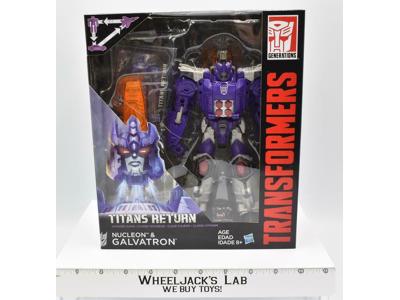 Nucleon &amp; Galvatron Voyager Generations TR Transformers Hasbro 2015 MISB