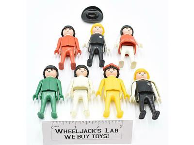 Lot Collection of 7 Playmobile Geobra Toy Figures 1974 Vintage