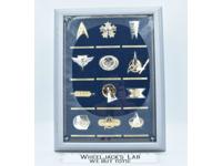 Star Trek Set of 12 Official Insignia Medal Badges Franklin Mint Sterling Silver