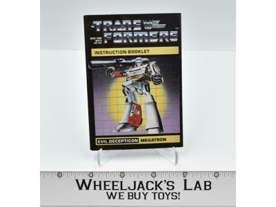 Megatron Action Figure Vintage Instruction Manual 1984 Hasbro G1 Transformers