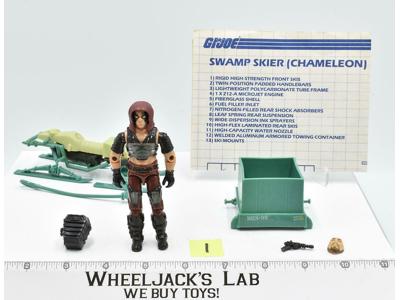 Zartan The Enemy W/ Swamp Skier #1 100% Complete GI Joe 1984 Hasbro Vintage