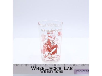 Flintstones Fred & Barney Play Golf Jelly Glass Hanna-Barbera 1962 Vintage Cup