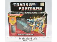 Brainstorm W Box 100% Complete 1987 Vintage G1 Transformers Hasbro Action Figure