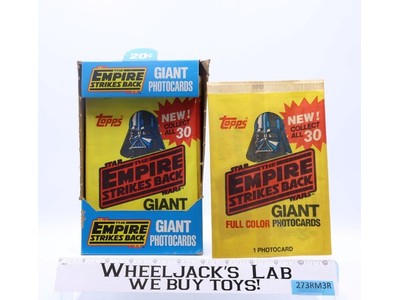 Star Wars ESB Giant Photo Cards W/ Wrappers EMPTY Display Box 1980 Topps Vintage