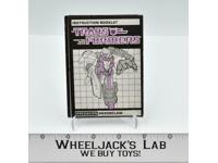 Razorclaw Action Figure Vintage Instruction Manual 1986 Hasbro G1 Transformers