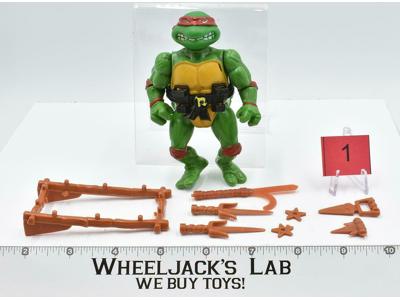 Raphael #1 SOFT HEAD 100% Complete Teenage Mutant Ninja Turtle 1988 Playmates