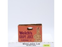 Flintstones Welch's Grape Juice Carrier EMPTY Hanna-Barbera Vtg 1962 w/Punch-out