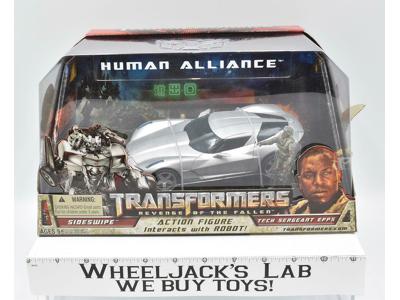 Sideswipe &amp; Tech Sergeant Epps Transformers Human Alliance ROTF 2009 MISB
