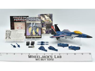 Thundercracker 100% Complete W/UNUSED STICKERS, MAIL- AWAY 1985 G1 Transformers