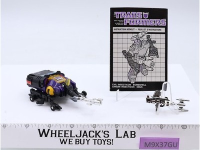 Bombshell 100% Complete NEAR MINT 1985 G1 Transformers Rhinoceros Beetle Figure