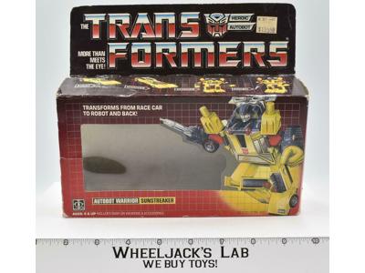 Sunstreaker BOX ONLY 1985 Action Figure Vintage Hasbro G1 Transformers