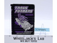 Roadblock Action Figure Vintage Instruction Manual Booklet 1988 G1 Transformers