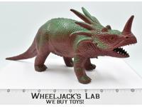 Styracosaurus Dinosaur 1980s Dormei Rubber Action Figure Green Red