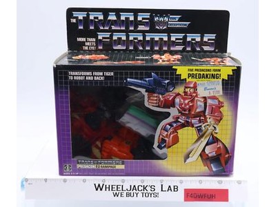 Rampage METAL w/Box 100% Complete 1986 Vintage Hasbro G1 Transformers Figure