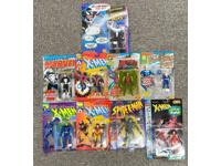 Lot of 9 Marvel Comics Action Figures 1990's Toy Biz New on Card
