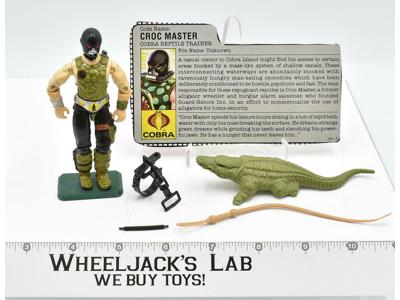 Croc Master  V1 100% Complete GI Joe ARAH Vintage Hasbro 1987 Action Figure