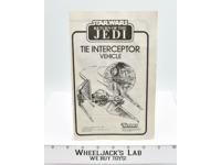 Tie Interceptor Instructions Manual Star Wars ROTJ 1983 Kenner Vintage Vehicle