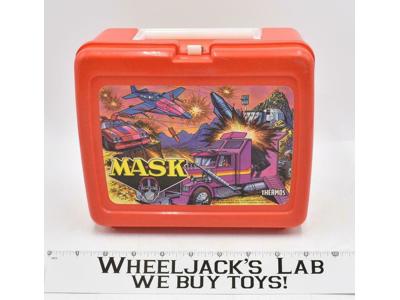 Plastic Lunchbox RED NO THERMOS MASK M.A.S.K. 1985 Thermos Vintage