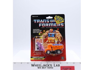 Wideload W/PURPLE DECOY Throttlebot MOSC 1987 Vintage Hasbro G1 Transformers