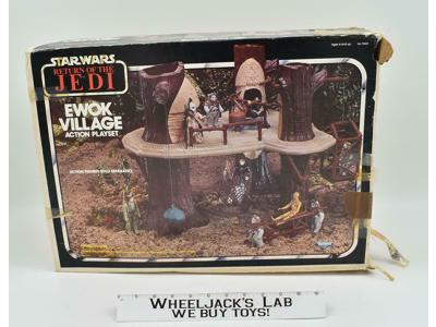 Endor Ewok Village Action Playset W Box Complete ROTJ Star Wars Vintage 1983