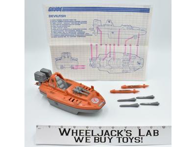 Devil Fish 100% Complete Motorboat 1986 GI Joe Hasbro ARAH Vehicle Vintage