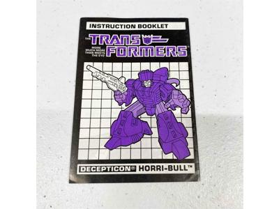 Horri-Bull Instruction Manual Booklet 1988 Hasbro G1 Transformers Action Figure