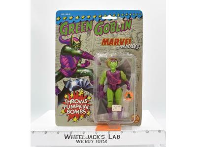 Green Goblin Throws Pumpkin Bombs Marvel Super Heroes MOSC 1991 Toybiz Vintage
