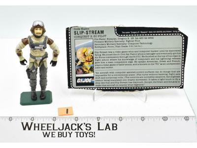Slip Stream #1 V1 100% Complete 1986 GI Joe ARAH Hasbro Action Figure