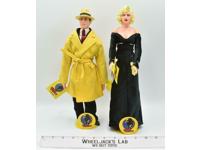 Dick Tracy &amp; Breathless Mahoney Madonna 1990 Applause 14" Figures NEW W/Tags