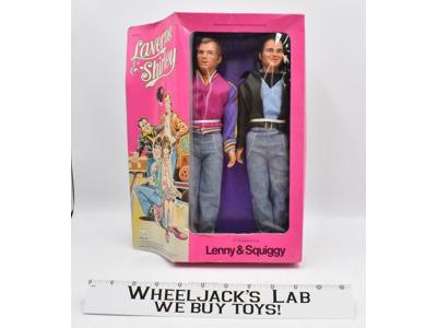 Lenny &amp; Squiggy 11.5"  MIB NRFB 1976 Mego Paramount Pictures Vintage Figure