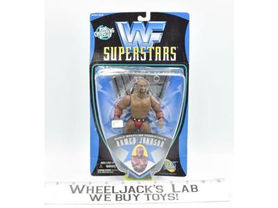 Ahmed Johnson Superstars Bone Crunching Action  WWF Jakks 1997 Action Figure