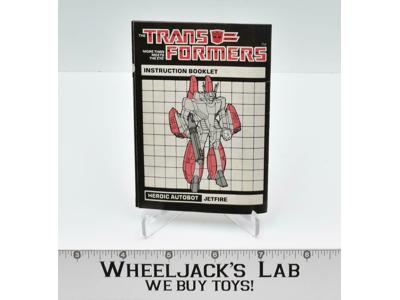 Jetfire Instructions Manual Booklet 1985 Hasbro G1 Transformers Vintage Figure