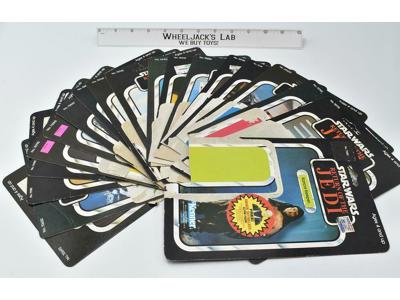 Lot of 19 Cardbacks 65 &amp; 77 Back Star Wars Return of the Jedi 1983 Kenner