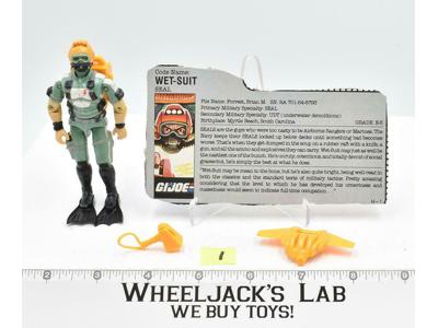 Wet-Suit #1 V1 GI Joe ARAH Vintage Hasbro 1986 Action Figure