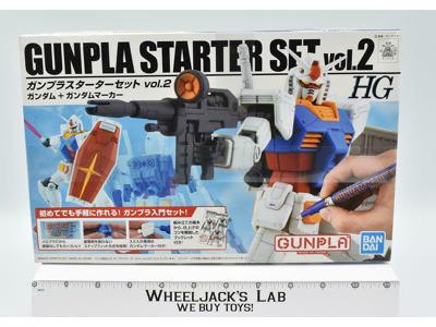 Gunpla Starter Set Vol. 2 W/ Black Gundam Marker HG 2011 Bandai Model Kit NEW