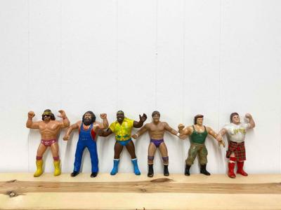 Lot of 6 WWF LJN Titan Sports 8" Wrestlers 80's Vintage Action Figures