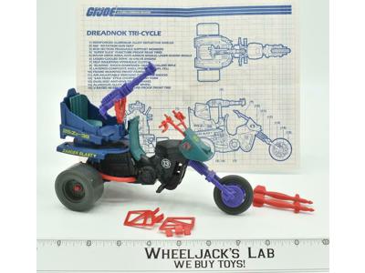 Dreadnok Tri-Cycle 100% Complete 1987 GI Joe Hasbro Vintage Vehicle ARAH