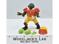 T.D. Tossin' Leo 100% Complete Teenage Mutant Ninja Turtle 1991 Playmates Figure