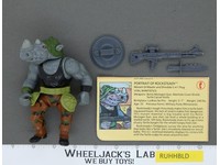 Rocksteady HARD HEAD 100% Complete Teenage Mutant Ninja Turtles 1988 Playmates