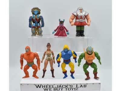 He-Man Lot of 7 Masters Of The Universe 1980 Mattel Action Figure Vintage