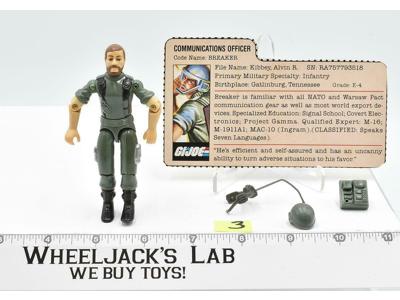 Breaker #3 V1.5 SWIVEL ARM 100% Complete 1982 GI Joe ARAH Hasbro Action Figure