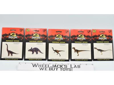 Lot of 5 Jurassic Park Dinosaur Temporary Tattoos NEW MOC
