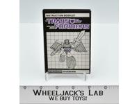 Divebomb Action Figure Instruction Manual Booklet 1986 Hasbro G1 Transformers