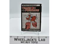 Optimus Prime Powermaster Instruction Manual Booklet 1988 Hasbro G1 Transformers