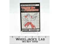 Sureshot Action Figure Instruction Manual Booklet 1987 Hasbro G1 Transformers