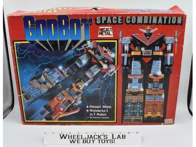 Godbot Space Combination Diecast Set Complete W Box Vintage Action Figure