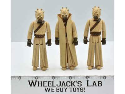 Lot of 3 Tusken Raiders Star Wars 1977 Vintage Action Figure Kenner No Repro
