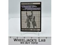 Chop Shop Instructions Manual Booklet 1985 Hasbro G1 Transformers Vintage Figure