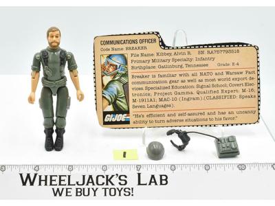 Breaker #1 V1 STRAIGHT ARM 100% Complete 1982 GI Joe ARAH Hasbro Action Figure