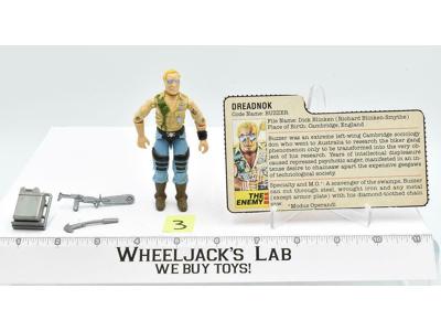 Buzzer #3 V1 100% Complete 1985 GI Joe ARAH Vintage Hasbro Action Figure
